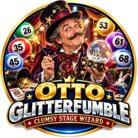Otto Glitterfumble, illustrated AI character